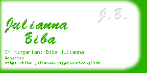 julianna biba business card